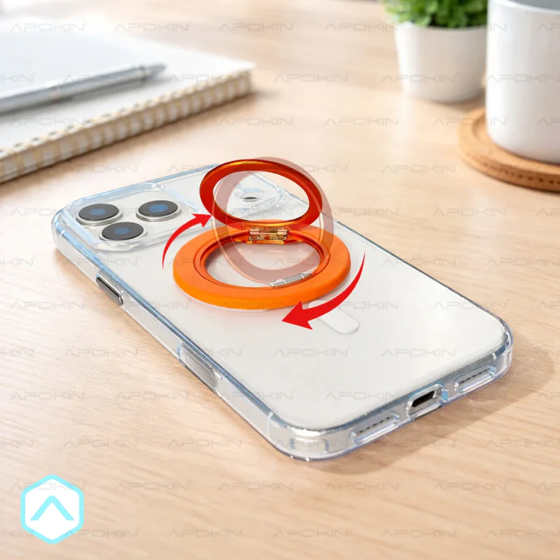 Suporte Magnético Apokin M03 para MagSafe Laranja - Imagem 4