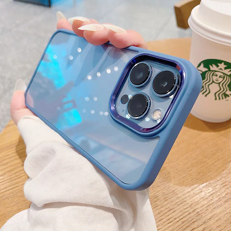 Capa Apokin para iPhone 11 Transparente Antichoque com Rebordo de Câmara em Alumínio Rosa - Imagem 3