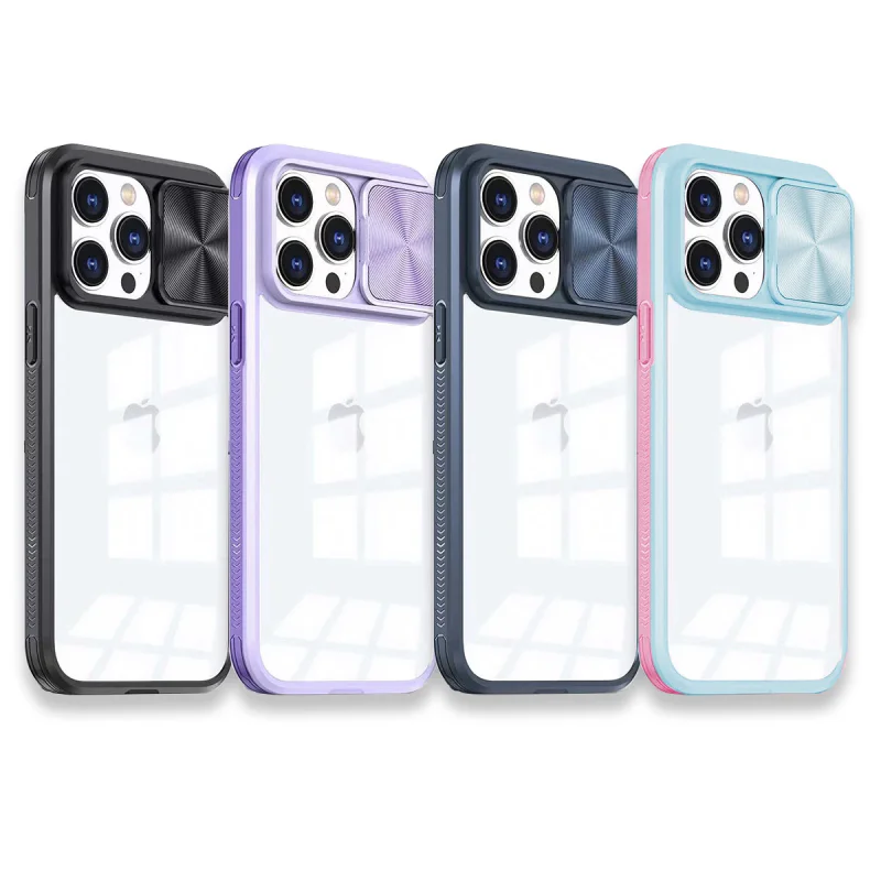 Capa Antichoque Apokin em Gel com Tampa Deslizante para iPhone 14 Pro Azul marinho - Imagem 6