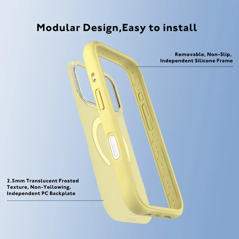 Capa Apokin Youngkit Dynamic II Magnética para iPhone 17 Pro / 18 Pro Amarelo - Imagem 3