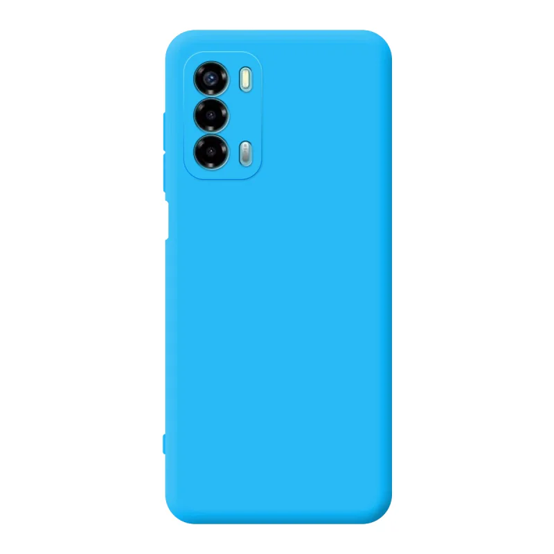 Capa Apokin para ZTE Blade V40 Lite e Blade A72 em Silicone Macio com Proteção 3D Azul Turquesa - Imagem 5