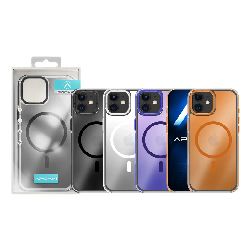 Capa Apokin para iPhone 12 / 12 Pro Efeito Camaleão com MagSafe Laranja
