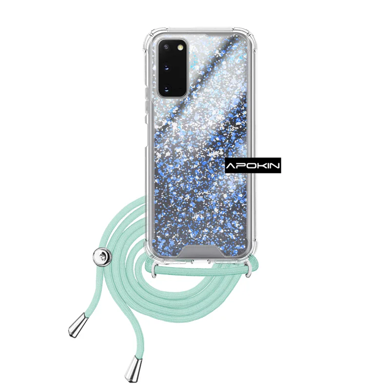 Capa Apokin para Samsung Galaxy S20 Plus Gel Transparente com Cordão Lilás - Imagem 4