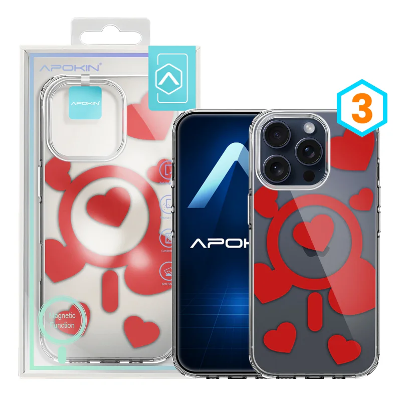 Capa Apokin Metálica Iridescente com MagSafe e Padrão para iPhone 15 Pro Max Cor 3 - Imagem 4