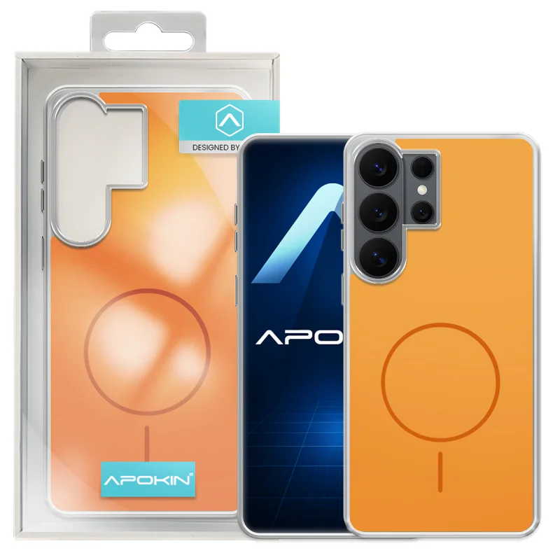 Capa Apokin para Samsung Galaxy S26 Ultra Acrílica Transparente com MagSafe Branco - Imagem 5