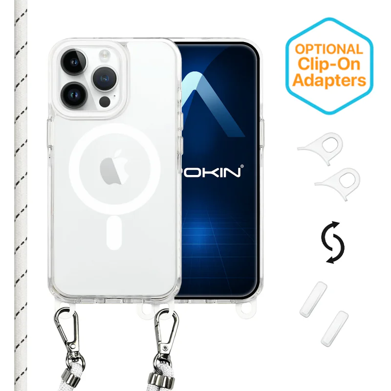 Capa Apokin para iPhone 14 Pro Max em Acrílico com Cordão Lilás - Imagem 3