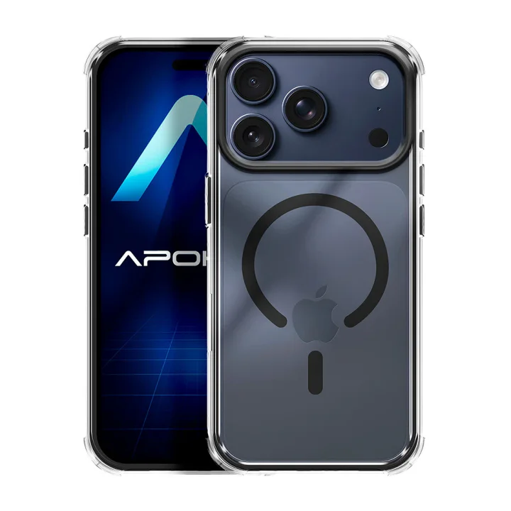 Capa Apokin Airbag com MagSafe para iPhone 17 Pro e 18 Pro Preto - Imagem 1
