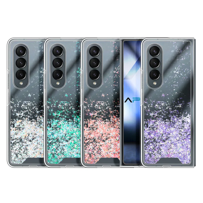 Capa Apokin Gel Transparente com Purpurina para Samsung Galaxy Z Fold4 Variedade de cores