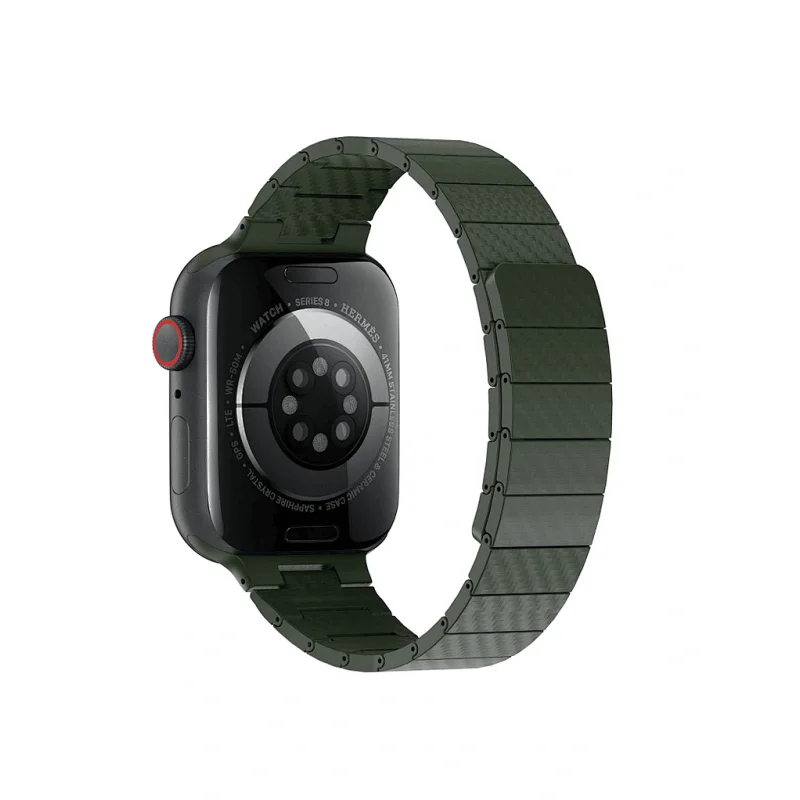 Bracelete WIWU Apokin para Apple Watch 38/40/41 mm em Carbono Verde - Imagem 4