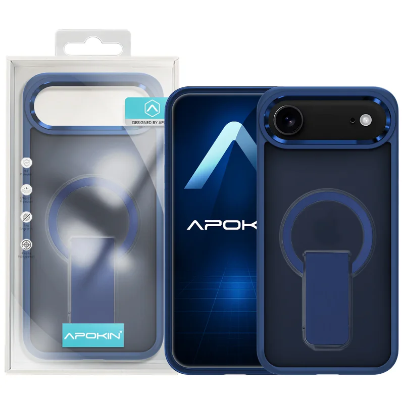Capa Apokin para Apple iPhone 17 Air MagSafe com Suporte Laranja - Imagem 4