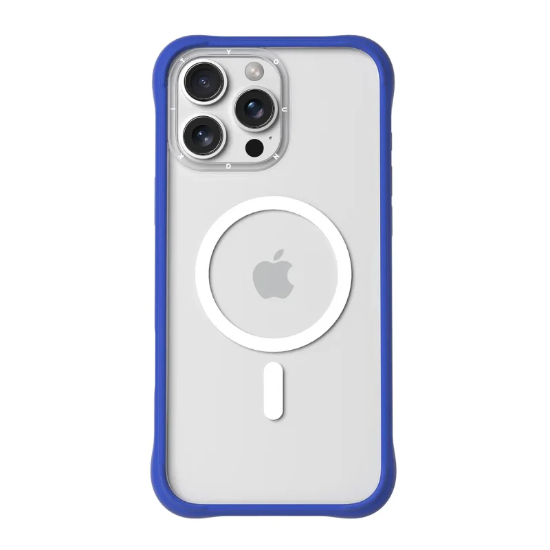 Capa Apokin Youngkit Série II Dinâmica Transparente Magnética para iPhone 16 Pro Azul - Imagem 1