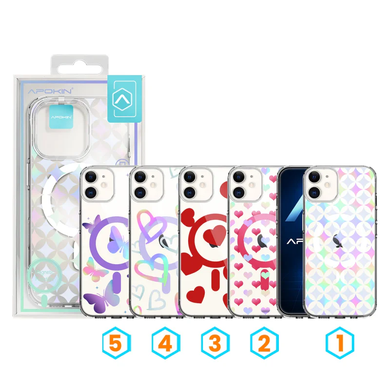 Capa Apokin para iPhone 11 Efeito Metálico Iridescente com MagSafe 3