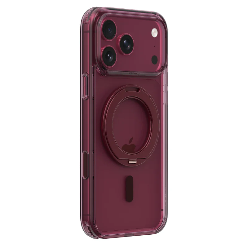 Capa Apokin RAPTIC Air Stand para iPhone 18 Pro Max com Suporte e MagSafe Bordô - Imagem 4