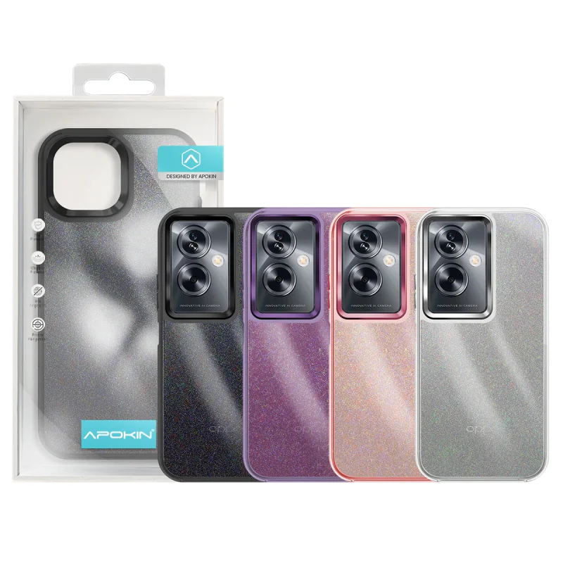 Capa Apokin com Purpurina para Oppo A79 5G Lilás