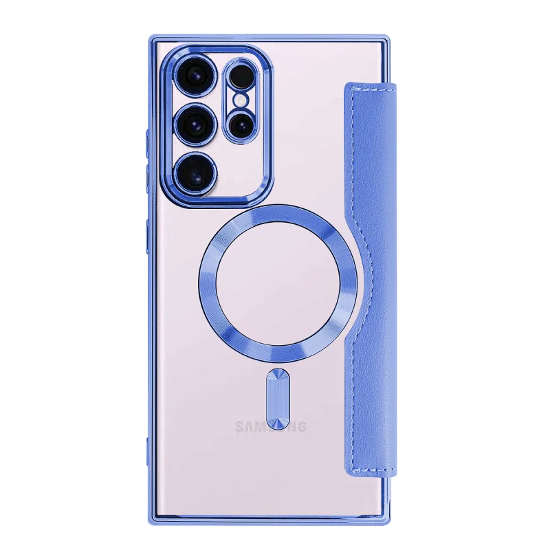 Capa Livro Apokin Mocome para Samsung Galaxy S23 Ultra Cromada com MagSafe Ouro rosa - Imagem 3