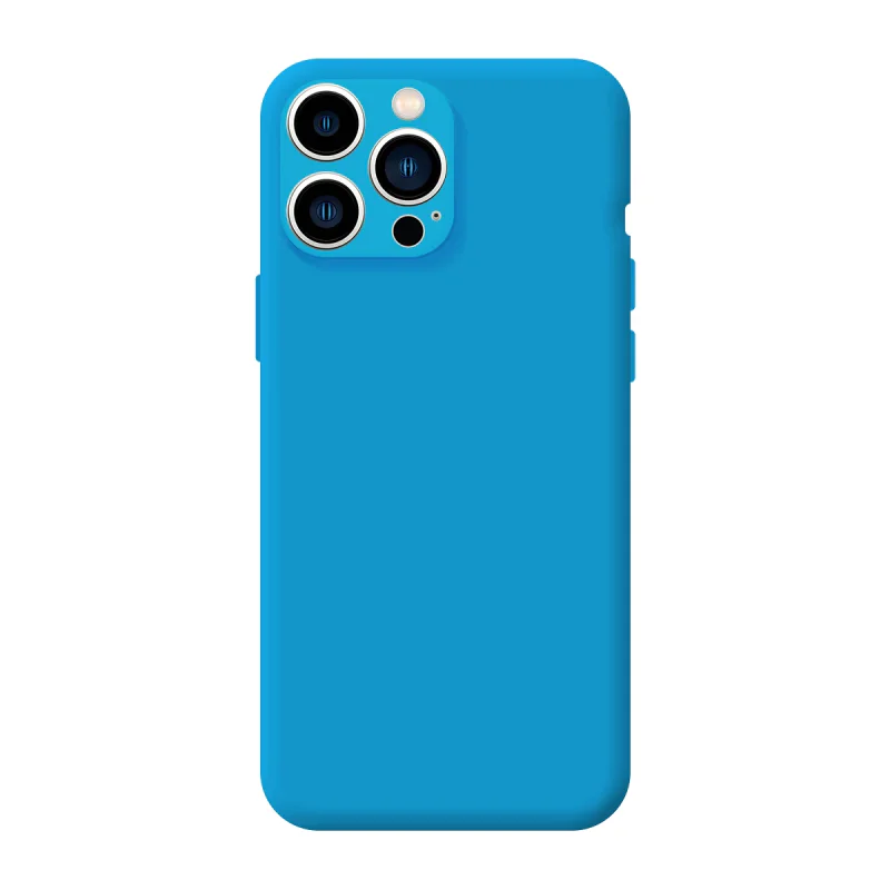 Capa Apokin para Apple iPhone 13 Pro Max em Silicone Macio com Proteção de Câmara 3D Azul - Imagem 2