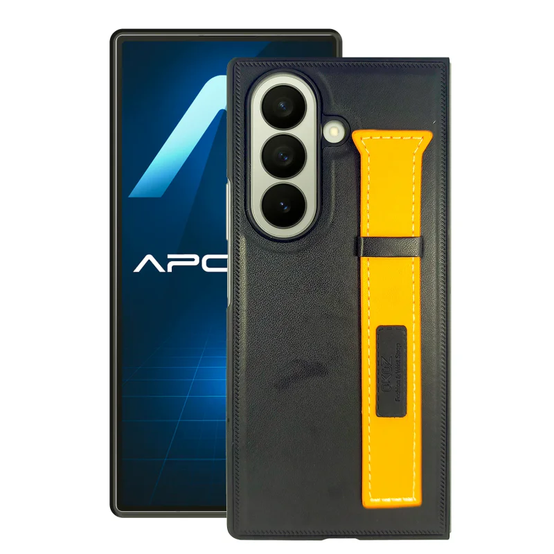Capa Apokin para Samsung Galaxy Z Fold 8 em Pele com Fita Dobrável Variedade de cores - Imagem 2
