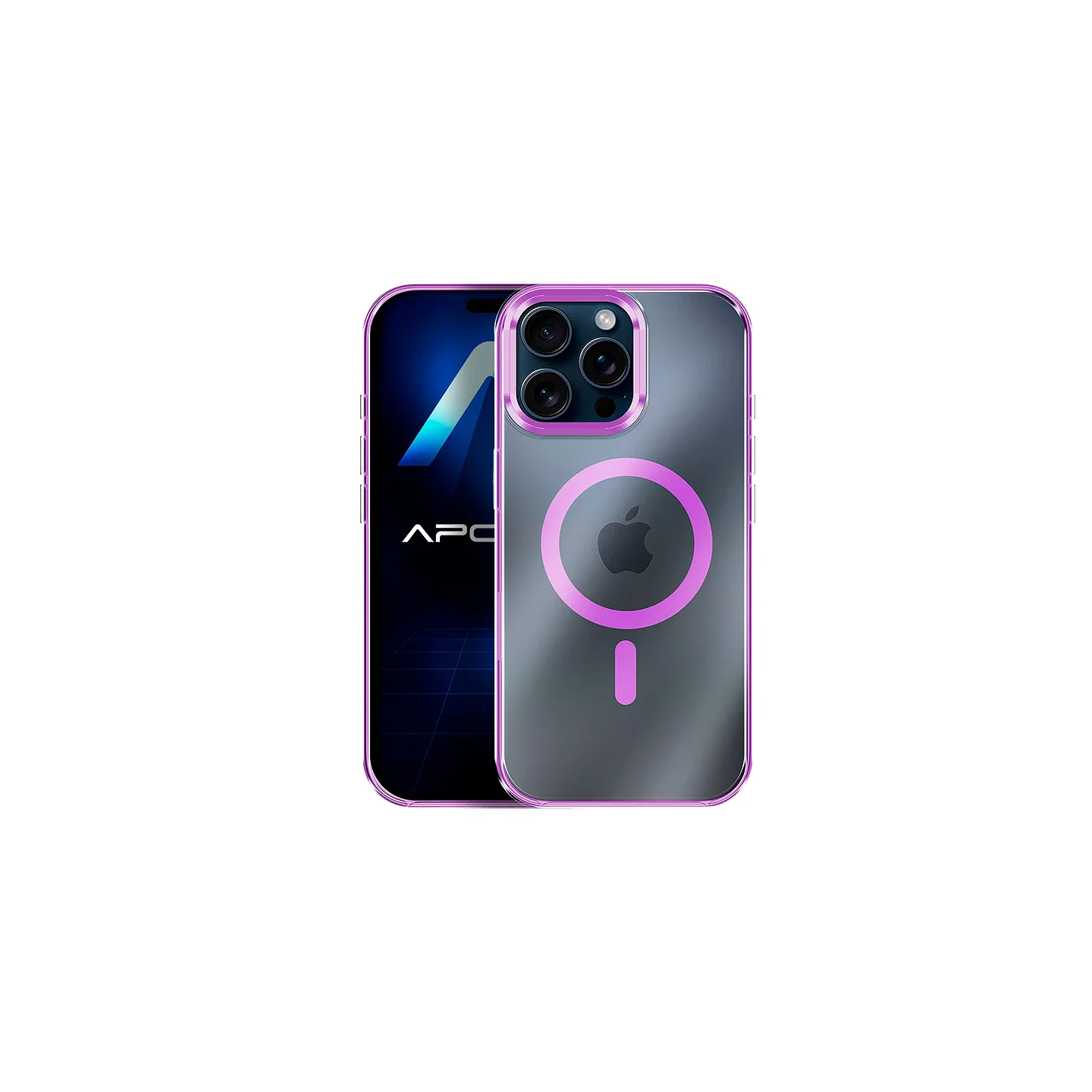 Capa Acrílica Premium Transparente com MagSafe iPhone 15 Pro Max Lilás