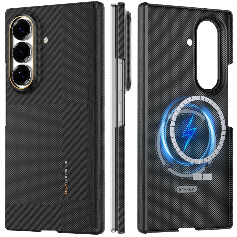 Capa Magnética Raptic Aramid Skin Pro para Samsung Galaxy Z Fold 8 Ultra Mondrian - Imagem 2