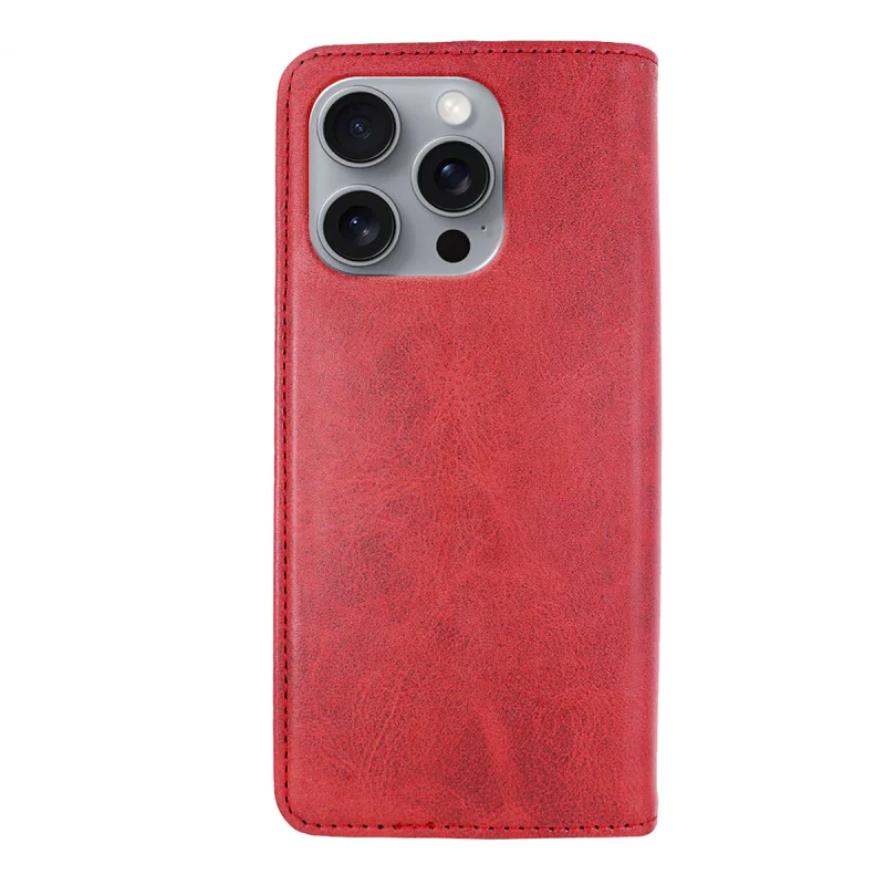 Capa Livro Apokin para iPhone 16 Pro em Pele Sintética com Porta-Cartões Rosa - Imagem 5