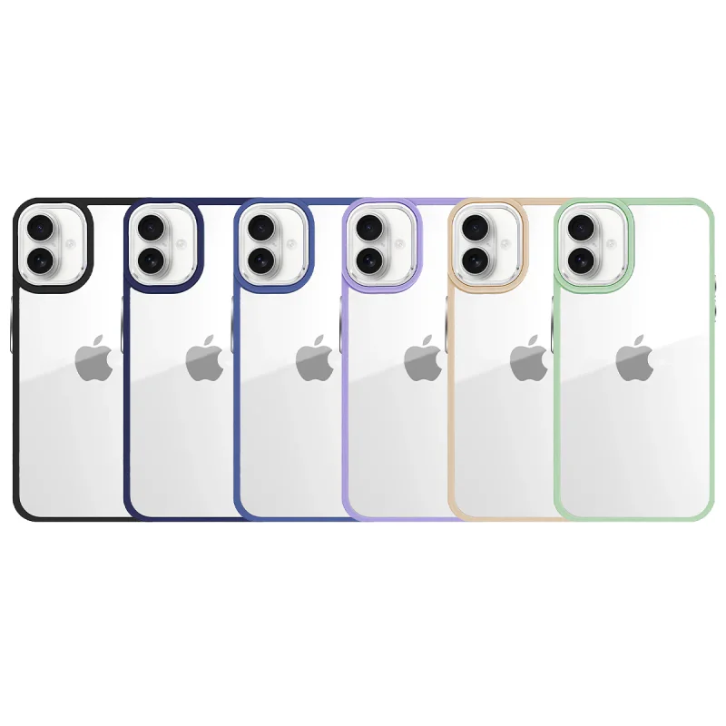 Capa Apokin para iPhone 16 Silicone Antichoque com Aro de Câmara em Alumínio Variedade de cores - Imagem 1