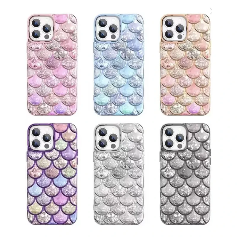 Capa Apokin para iPhone 15 Pro Max com Efeito Concha e Losangos Variedade de cores - Imagem 1