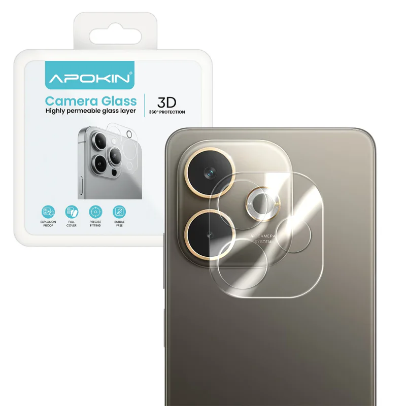 Protetor de Câmara Traseira Apokin para Oppo A5 Pro Vidro Temperado Transparente