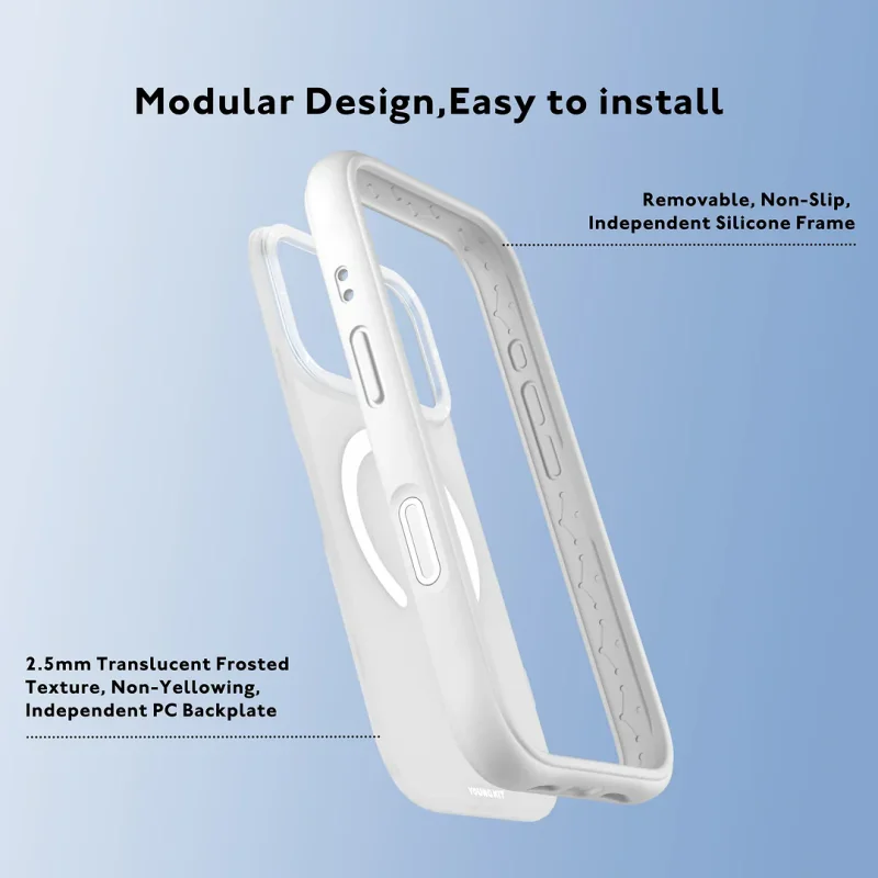 Capa Apokin Youngkit Dynamic II Magnética para iPhone 17 Pro e 18 Pro Branco - Imagem 3