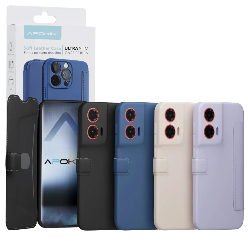 Capa Apokin para Motorola Moto G35 Silicone Macio Preto