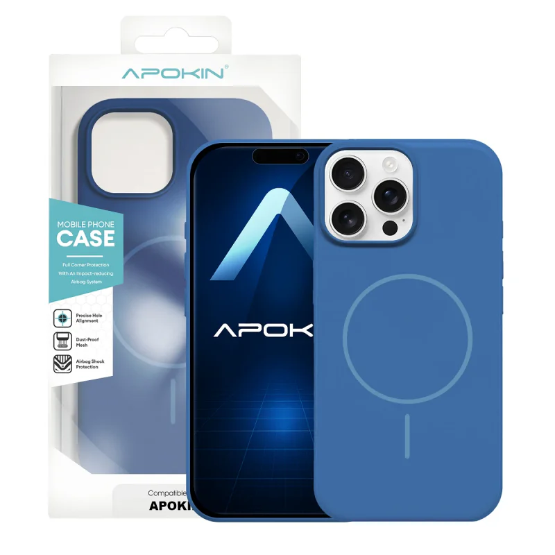 Capa de Silicone Premium Apokin para iPhone 16 Pro Max com MagSafe Lilás - Imagem 3
