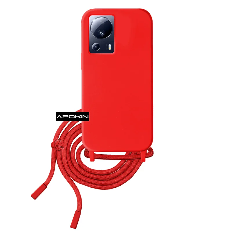 Capa Apokin para Xiaomi 13 Lite Flexível com Cordão Rosa - Imagem 3