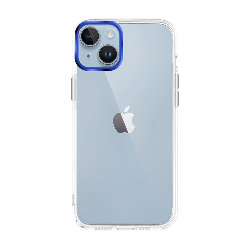 Capa Apokin iPhone 14 Plus Acrílica Rígida com Aro de Câmara Rosa - Imagem 3