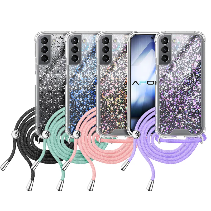 Capa de Gel Apokin Transparente com Cordão para Samsung Galaxy S21 Variedade de cores - Imagem 1
