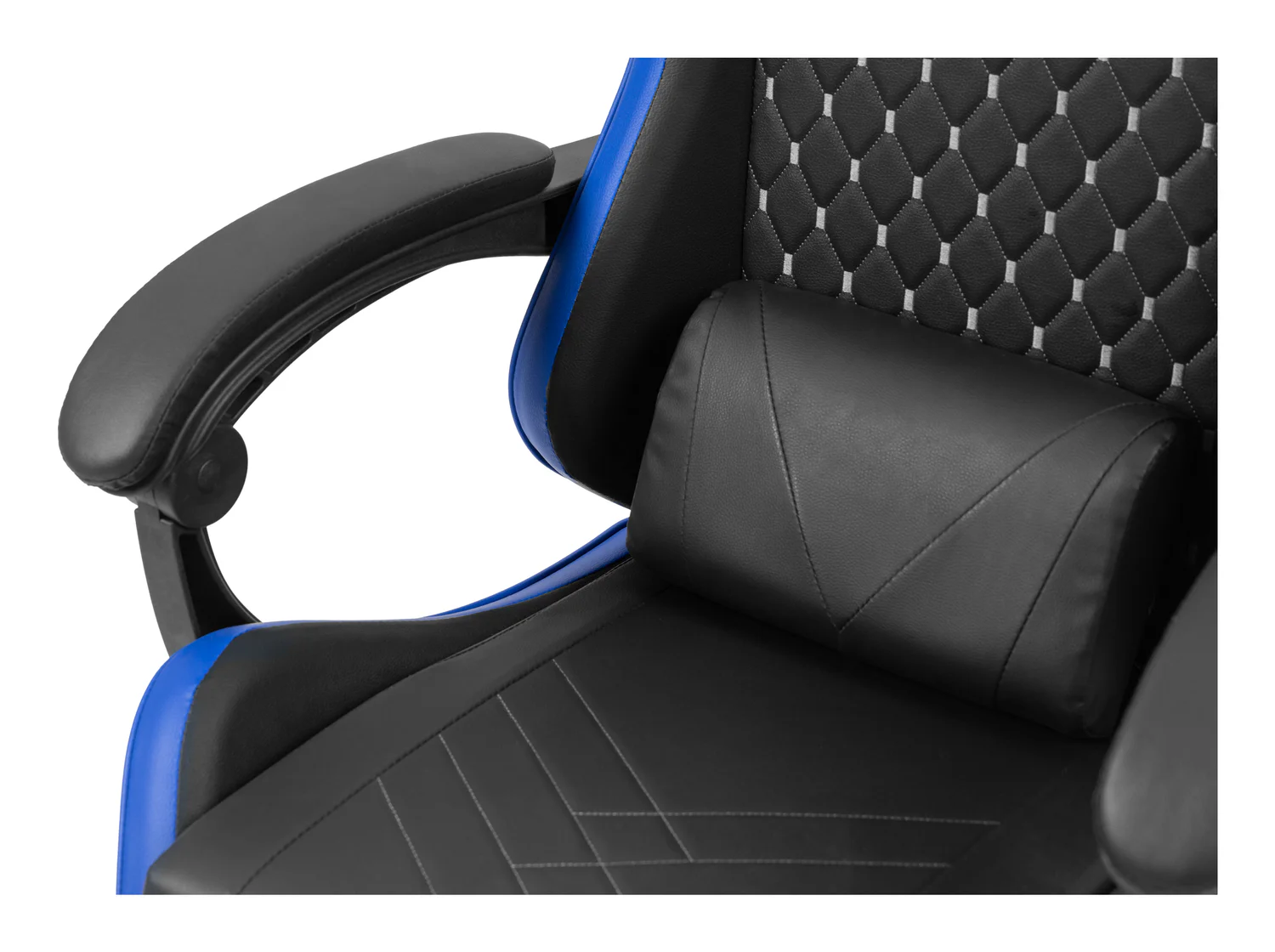 Cadeira Gaming Mars Gaming MGC-X em Pele Sintética com Apoio para Pés Extensível Preta e Azul - Imagem 7