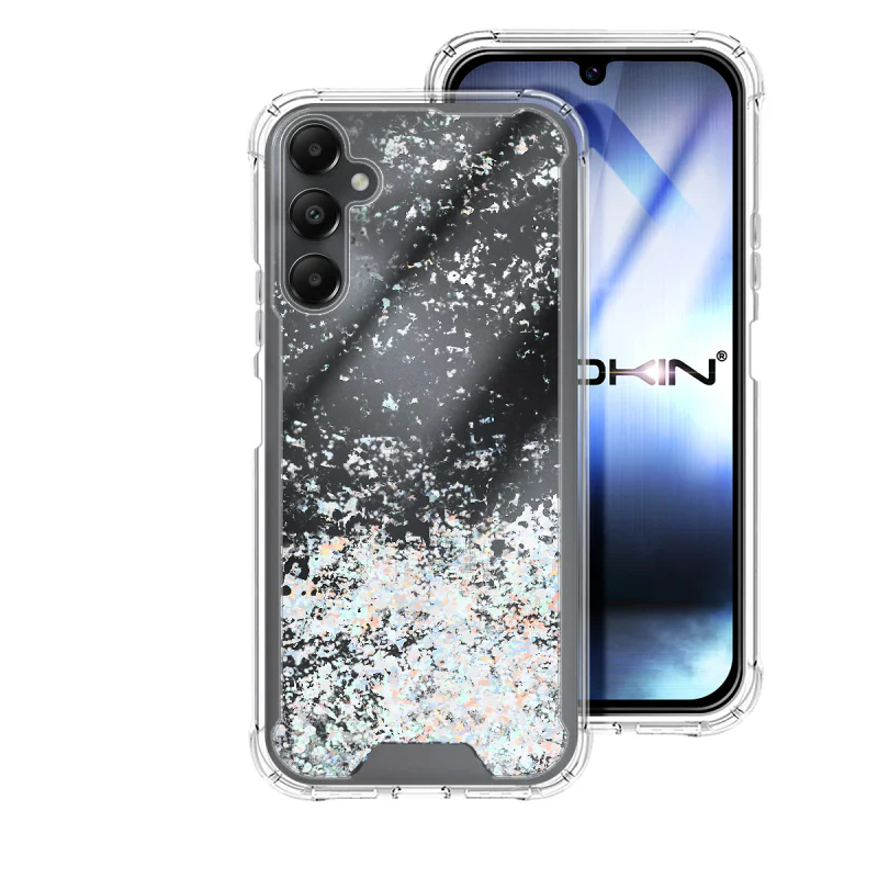 Capa Apokin para Samsung Galaxy A05s Gel Transparente com Brilho Azul turquesa - Imagem 5