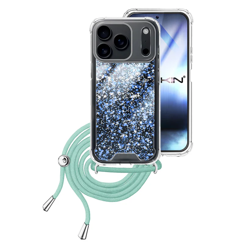 Capa de Gel Apokin para iPhone 17 Pro Transparente com Cordão Rosa - Imagem 4