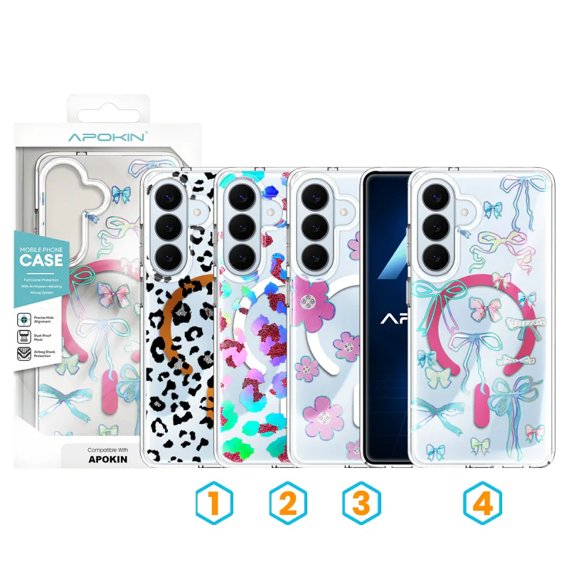 Capa Apokin para Samsung Galaxy S26 Silicone com MagSafe e Desenho Variedade de cores - Imagem 1