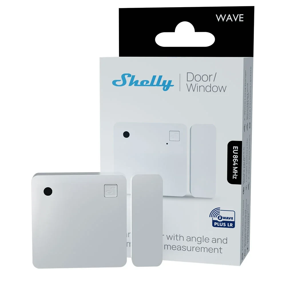 Sensor de Porta e Janela Shelly Wave Door/Window LR Z-Wave com Sensor de Inclinação e Luminosidade Branco - Imagem 2