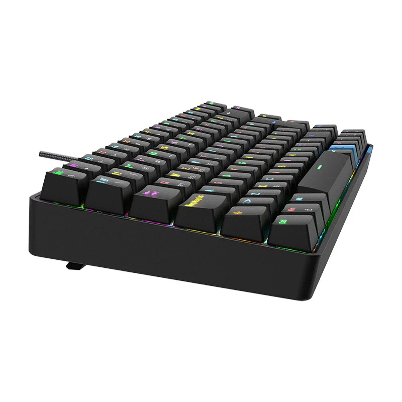 Teclado Gaming Mecânico Sem Fios Hiditec GM1K 75% Hot-Swap Gateron Pro Red RGB Preto - Imagem 6