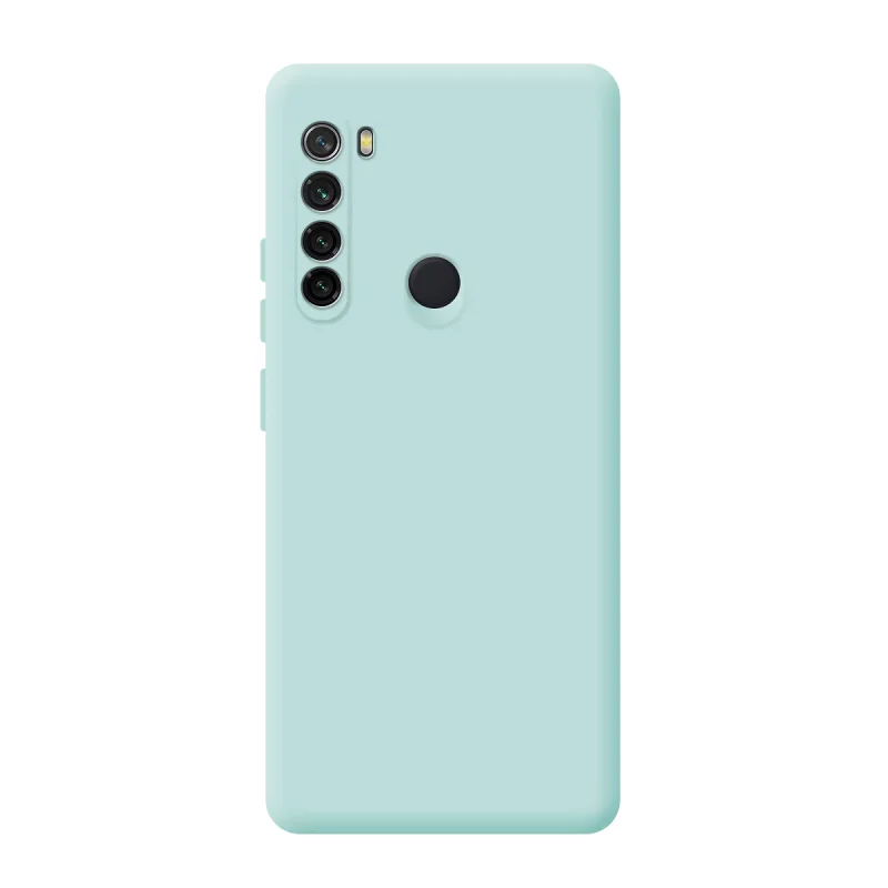 Capa de Silicone Macio Apokin para Xiaomi Redmi Note 8 Azul turquesa - Imagem 3