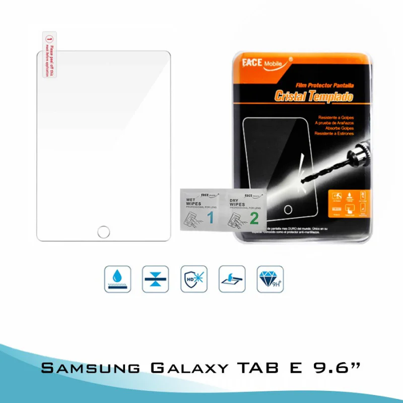 Película de Vidro Temperado Apokin para Samsung Galaxy Tab E 9,6 polegadas SM-T560 Transparente - Imagem 2