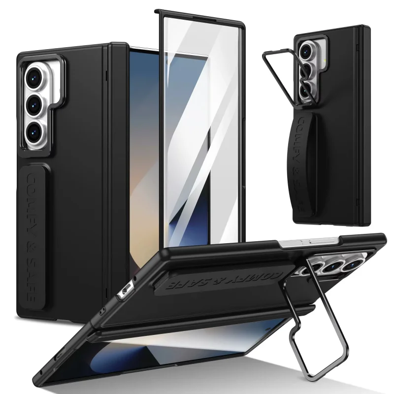 Capa 360 Apokin para Samsung Galaxy Z Fold8 com Suporte Metálico e Proteção de Câmara Azul - Imagem 2