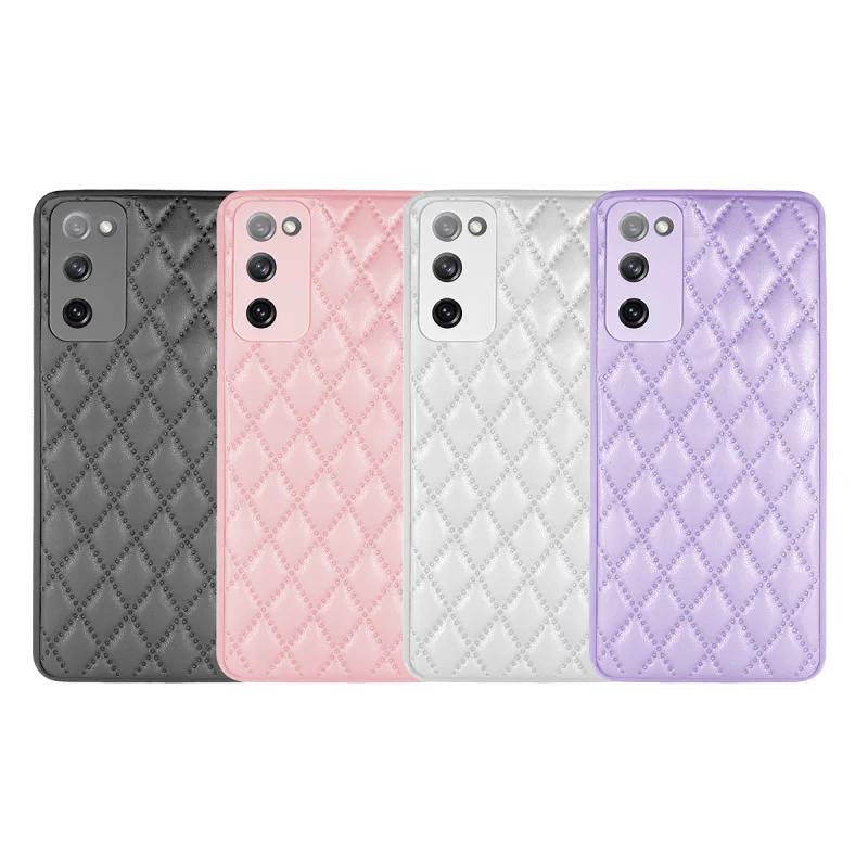 Capa Apokin para Samsung Galaxy S20 FE em Couro Efeito Fumado Chamel Lilás