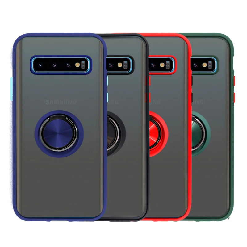 Capa Magnética de Gel Apokin com Suporte para Samsung Galaxy S10 Vermelho