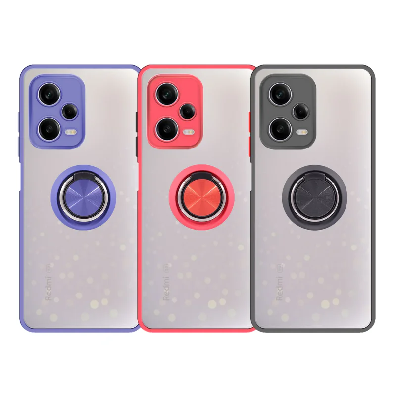 Capa Apokin para Xiaomi Redmi Note 12 Pro em Gel Magnética com Suporte Fumado Azul - Imagem 1