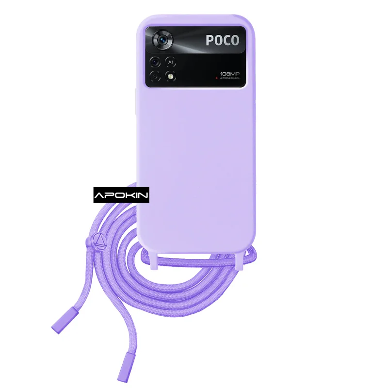 Capa Apokin para Xiaomi Poco X4 Pro com Cordão Suave Variedade de cores - Imagem 4