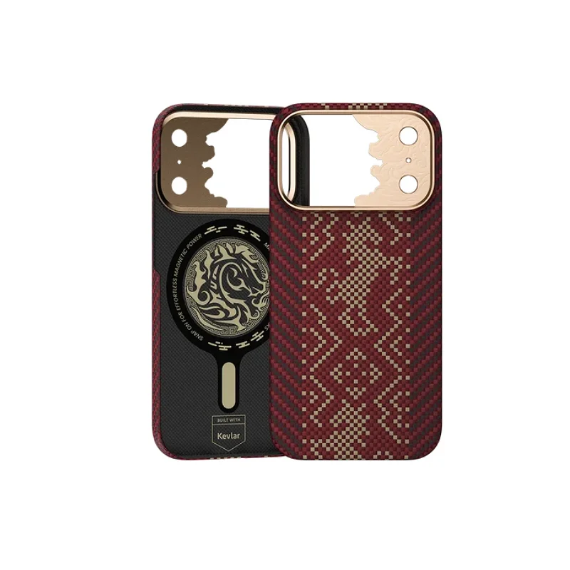 Capa Magnética Benks Knight Air C1 em Kevlar para iPhone 17 Pro / 18 Pro Vermelho - Imagem 3