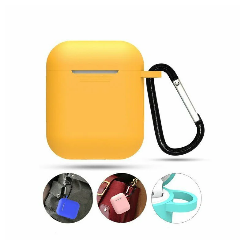 Capa de Silicone com Mosquetão para Auriculares Samsung Galaxy Buds 2 Amarelo - Imagem 4