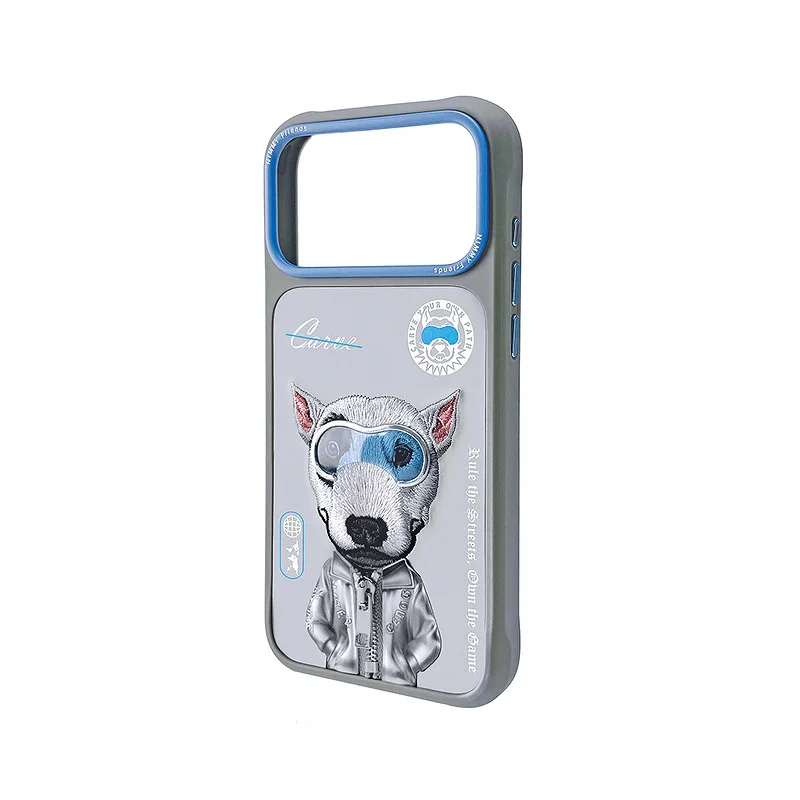 Capa Apokin Nimmy Cool e Cute 2.0 Bordada para iPhone 16 Bull Terrier - Imagem 3