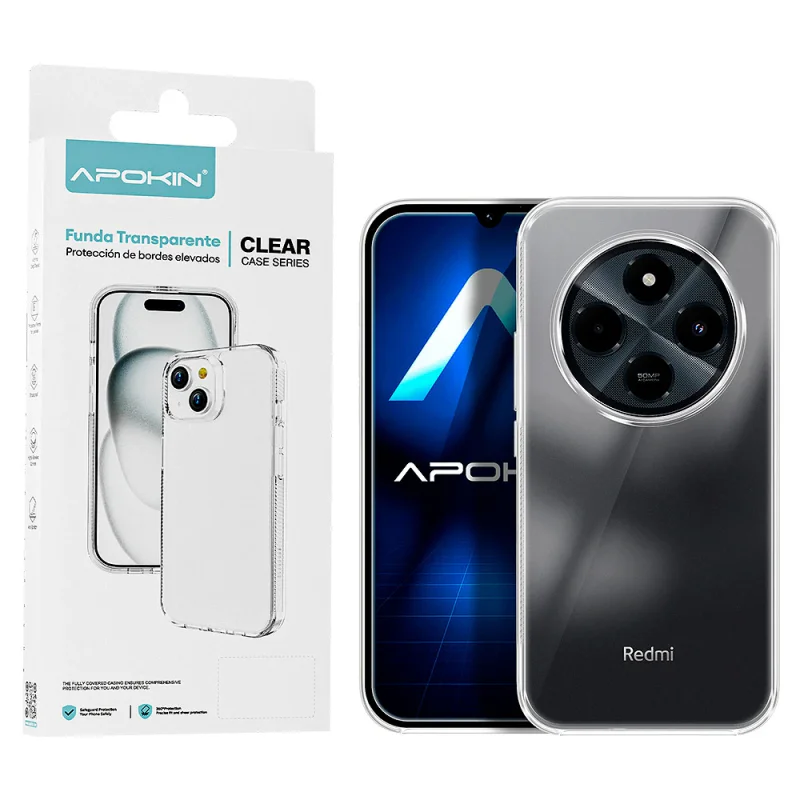 Capa Transparente Apokin ABR Antigolpe para Xiaomi Redmi 14C